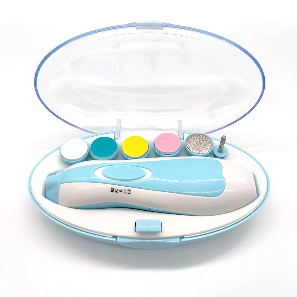 Nail Clipper Toddler Toenail Care Set  Electric Baby Nail File Nail Scissors Blue Pink Boys Girls Safe Not To Hurt Baby Hands
