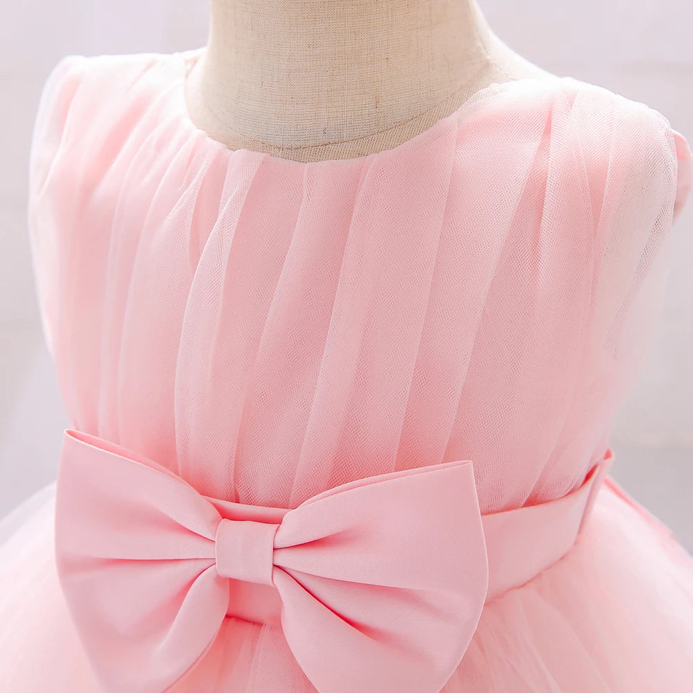 Baby Girls Tulle Ball Gown Dress | Birthday, Baptism & Wedding Party Dress 3M–5Y