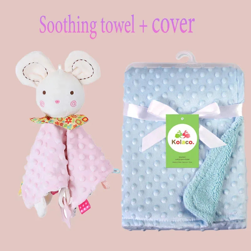 Personalised Soft Plush Baby Blanket with Name – Custom Newborn Gift