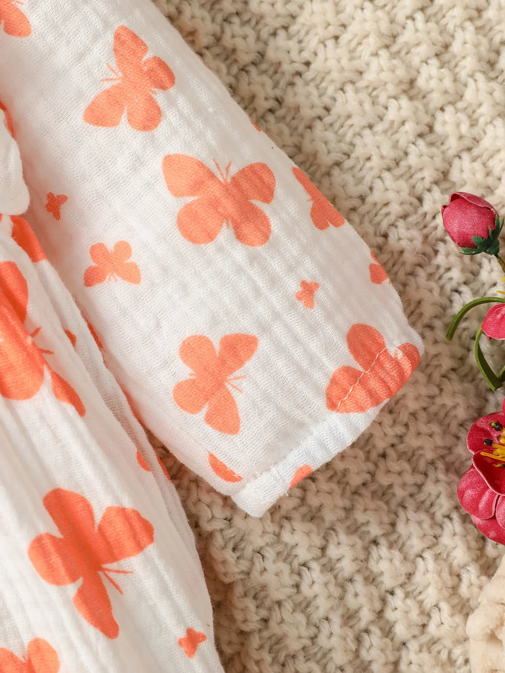 Baby Girl's Floral Jumpsuit with Headband (0–6M)