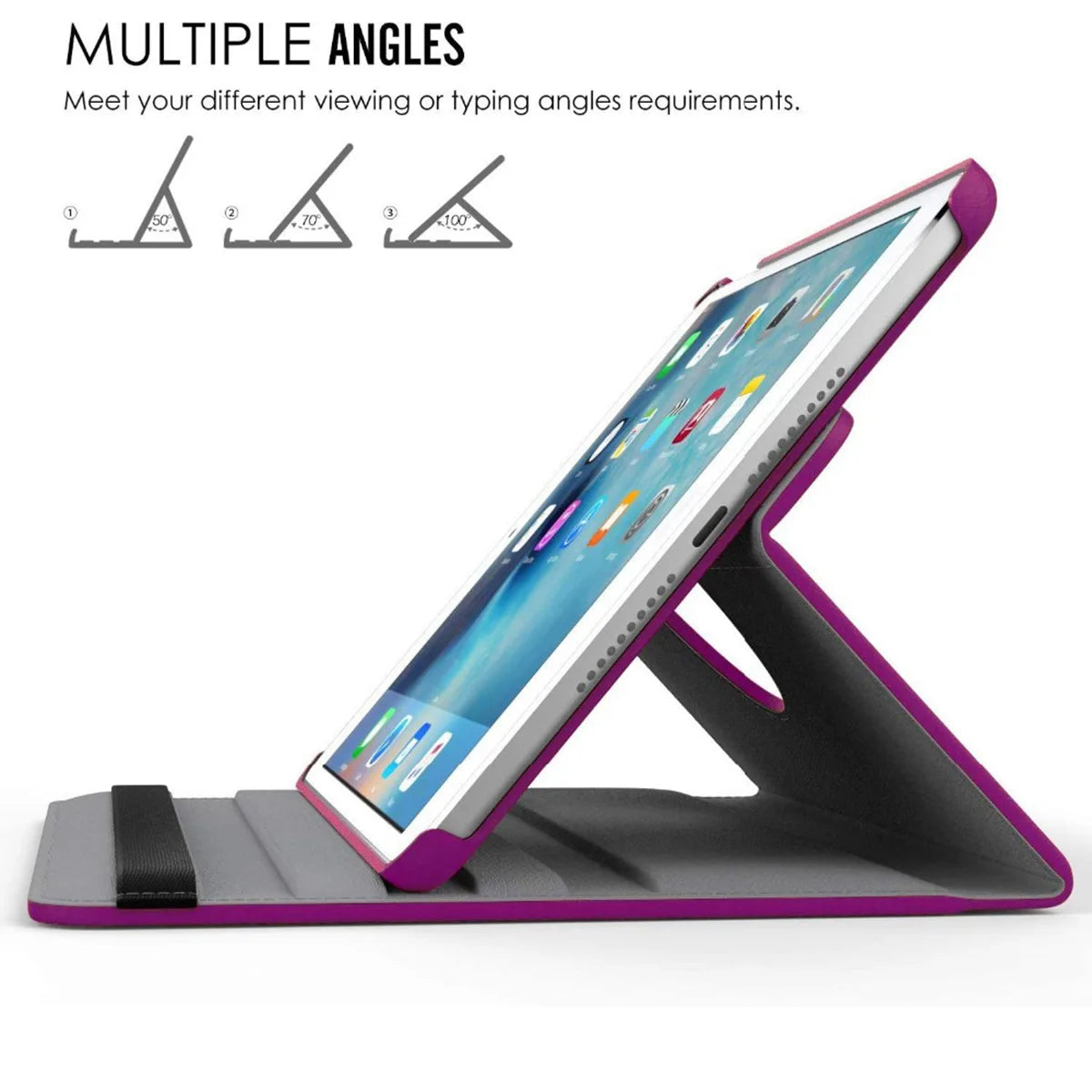 360° Rotating iPad Case with Stand