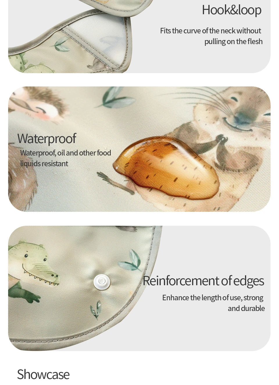 Baby Feeding Bibs with Pocket – 2 Pack