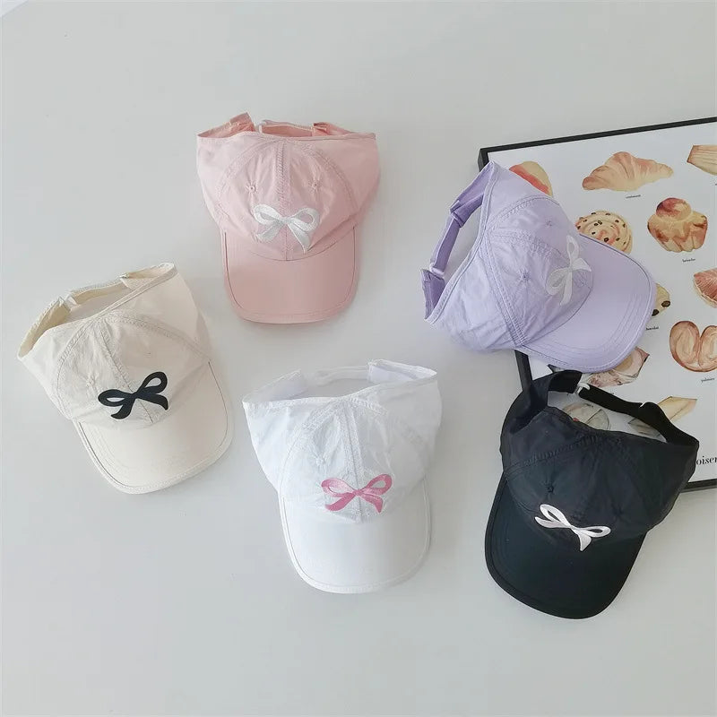 Girls' Sun Hat | Adjustable Baseball Cap with Bow | UV Protection | Ages 2–8