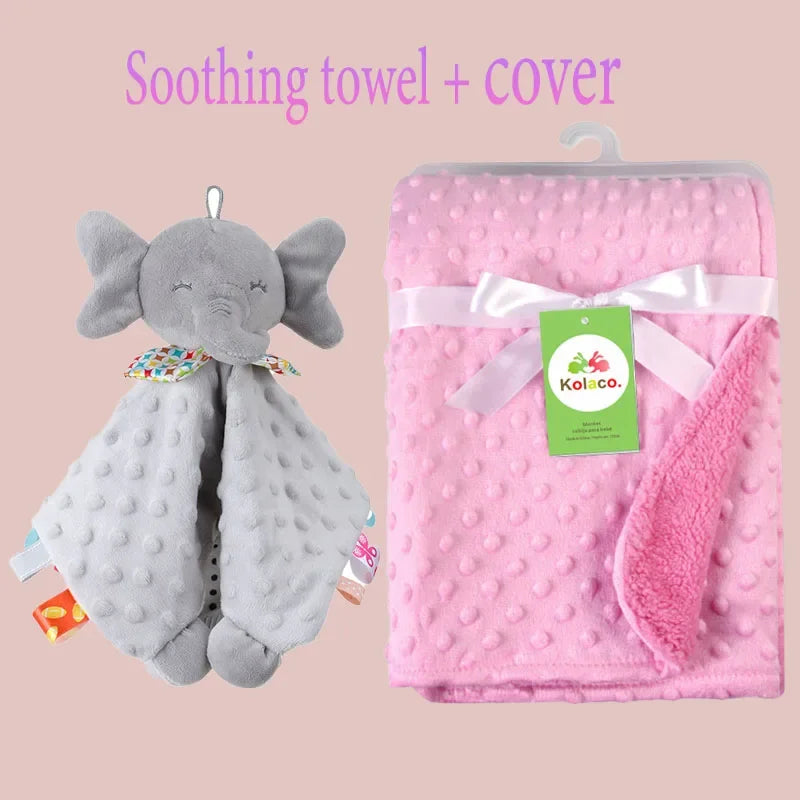 Personalised Soft Plush Baby Blanket with Name – Custom Newborn Gift