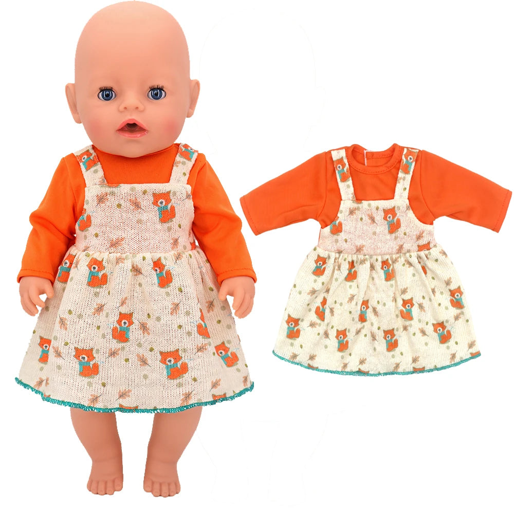 Baby Doll Clothes Set For 40cm Reborn Baby Dolls Rompers Toys Outfits Children Girl Gifts