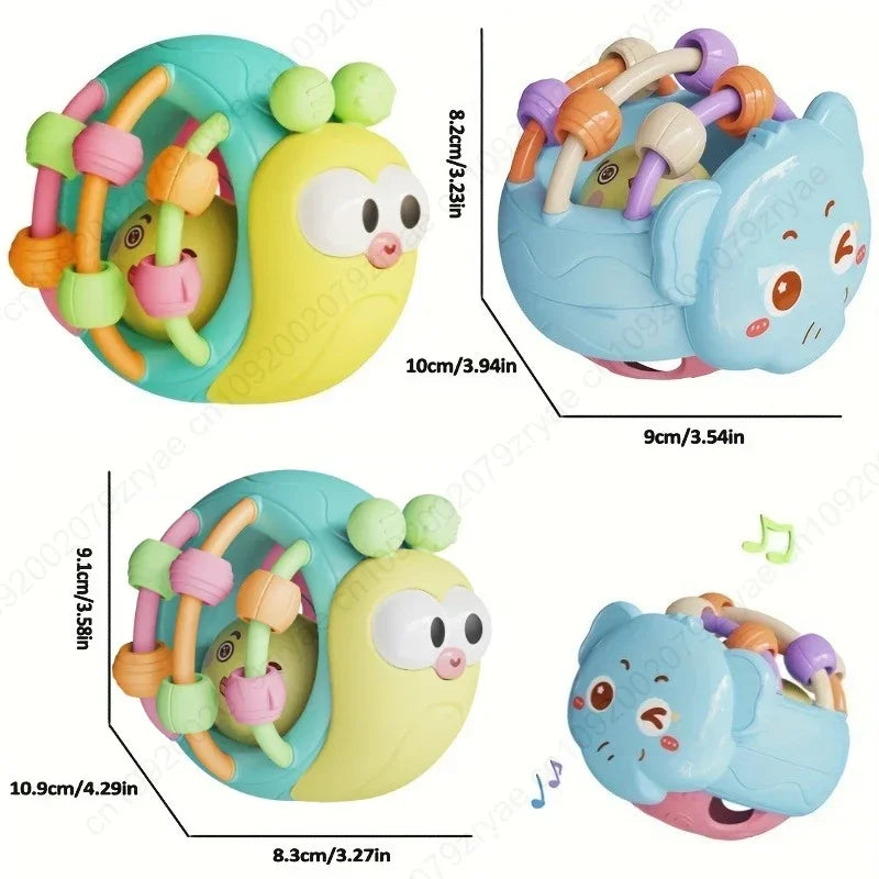 Baby Sensory Rattle Ball Toy – Soft Grip & Teether for 0–12 Months