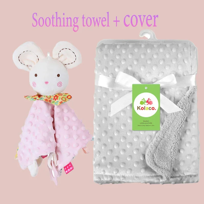 Personalised Soft Plush Baby Blanket with Name – Custom Newborn Gift