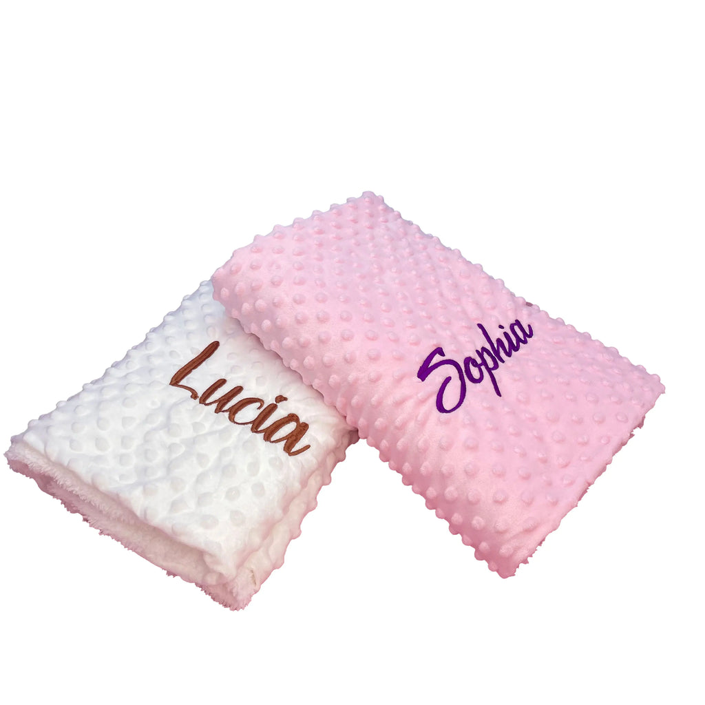 Personalised Soft Plush Baby Blanket with Name – Custom Newborn Gift