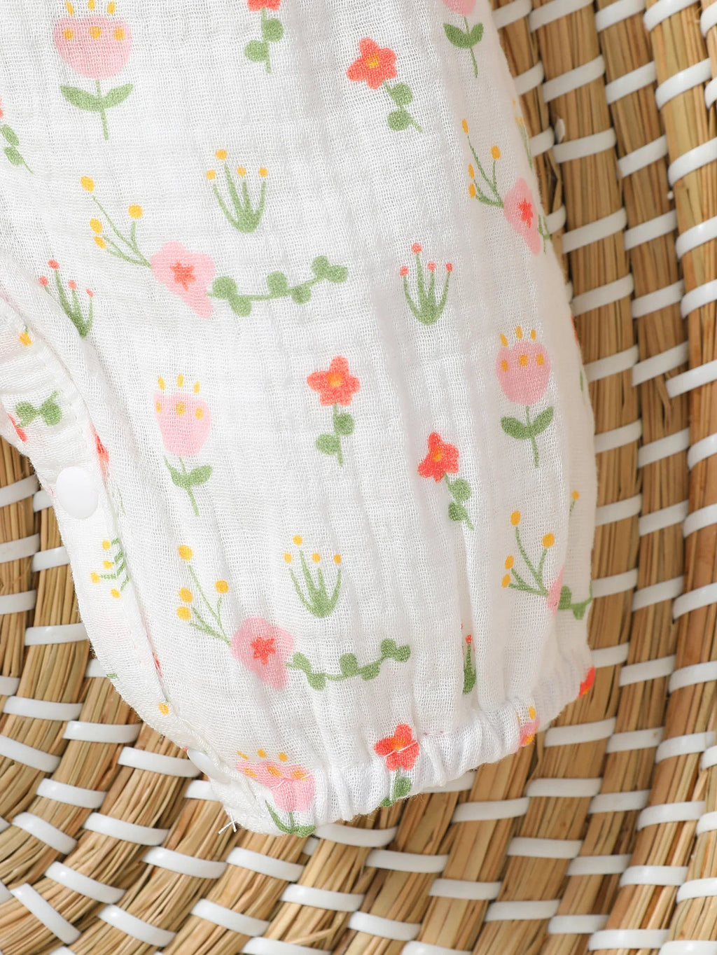 Baby Girl's Floral Jumpsuit with Headband (0–6M)
