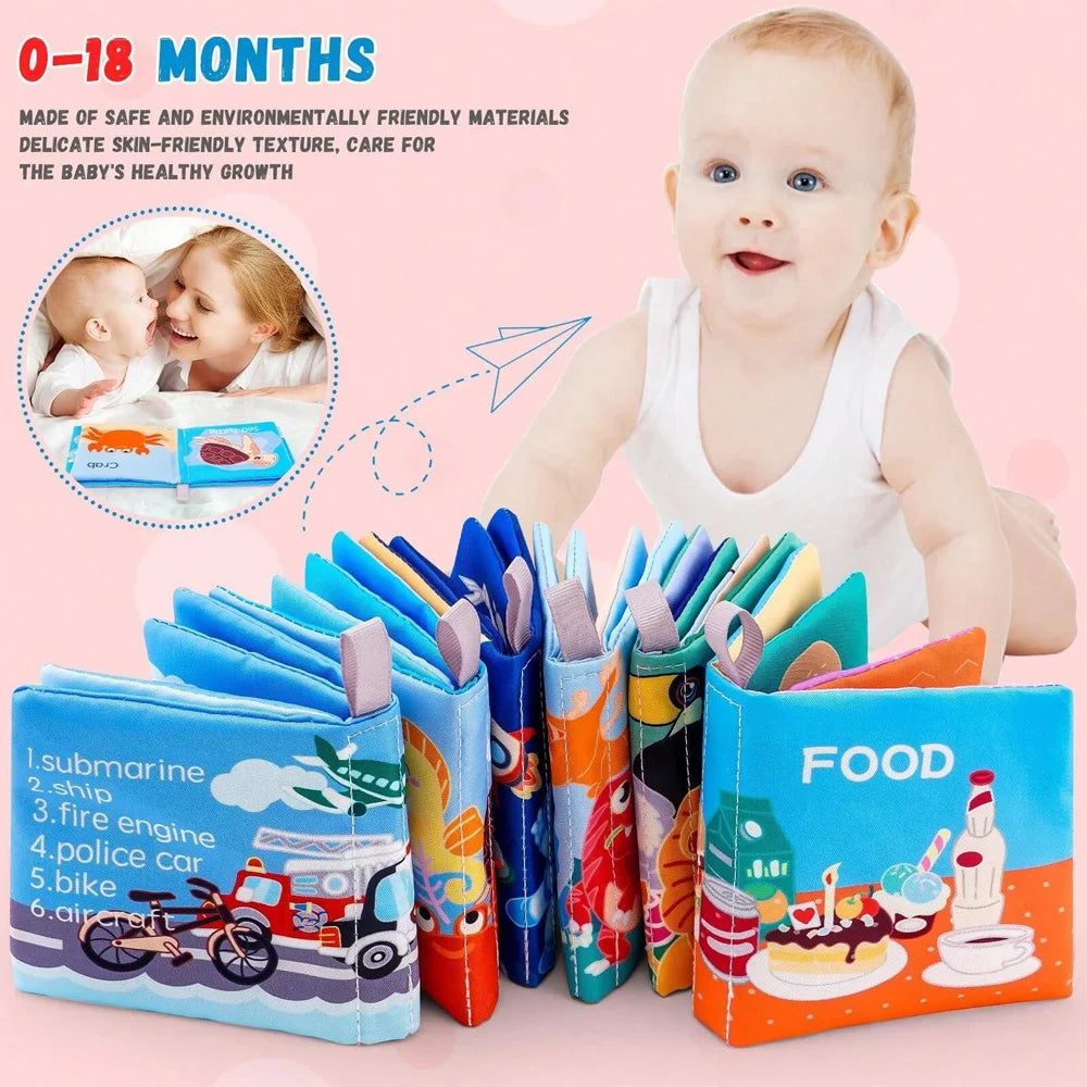 Soft Baby Crinkle & Bath Book | Sensory Fabric Book for Babies 0–24 Months