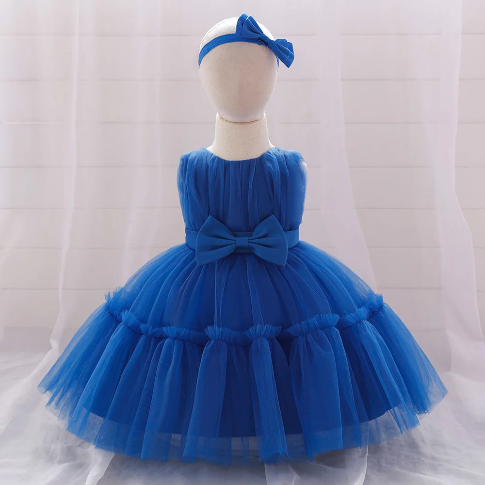 Baby Girls Tulle Ball Gown Dress | Birthday, Baptism & Wedding Party Dress 3M–5Y