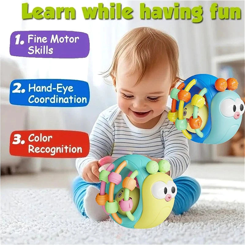 Baby Sensory Rattle Ball Toy – Soft Grip & Teether for 0–12 Months