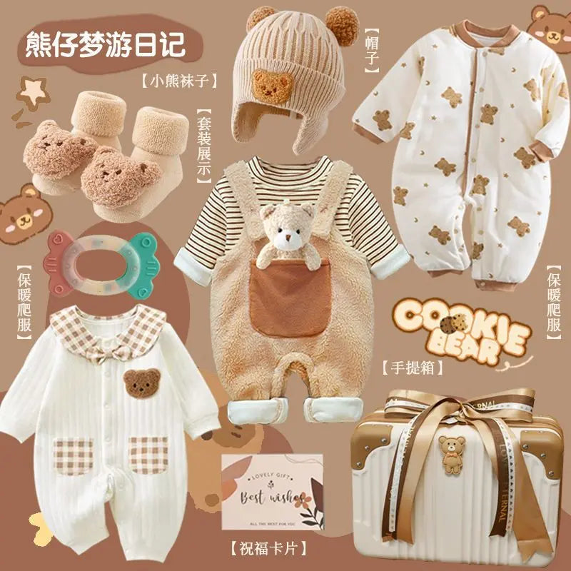 Baby Gift Full Moon Hundred Day Gift Baby Gifts Luxury Newborn Meeting Winter Clothing Set Gift Box