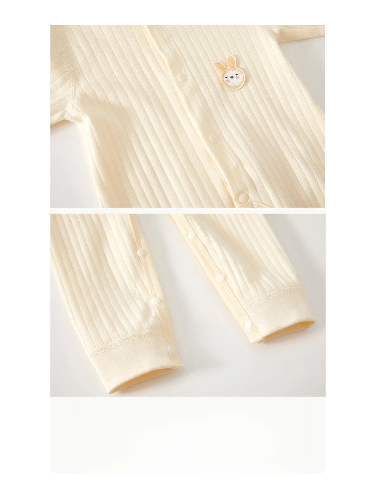 Baby Cotton Romper | Cartoon Print Unisex Jumpsuit 1-12M