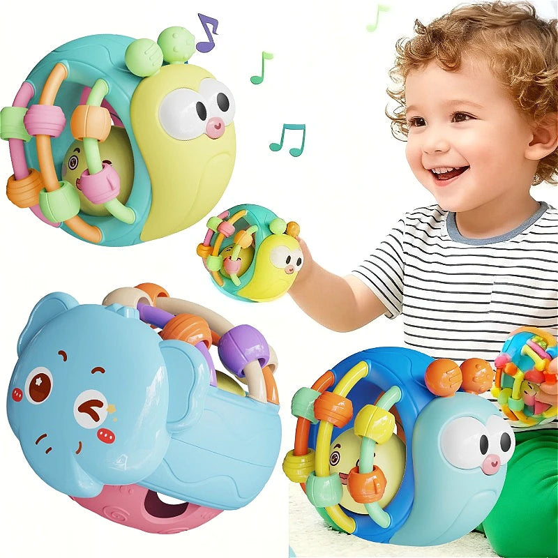 Baby Sensory Rattle Ball Toy – Soft Grip & Teether for 0–12 Months