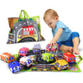 Soft Fabric Car Toy Set with Play Mat – 9-Piece Sensory Toy for Babies