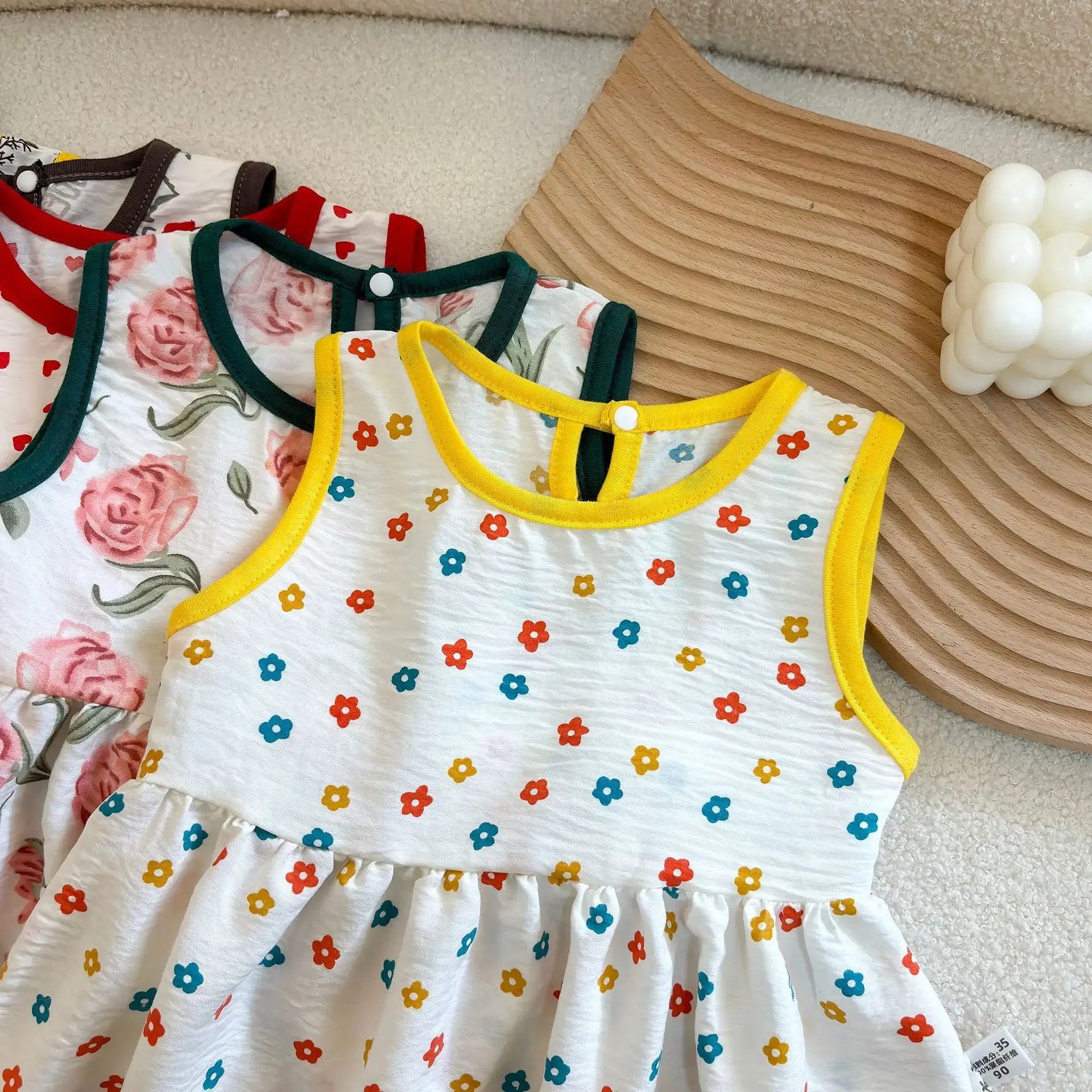 Baby Girl Printed Sleeveless Princess Dress