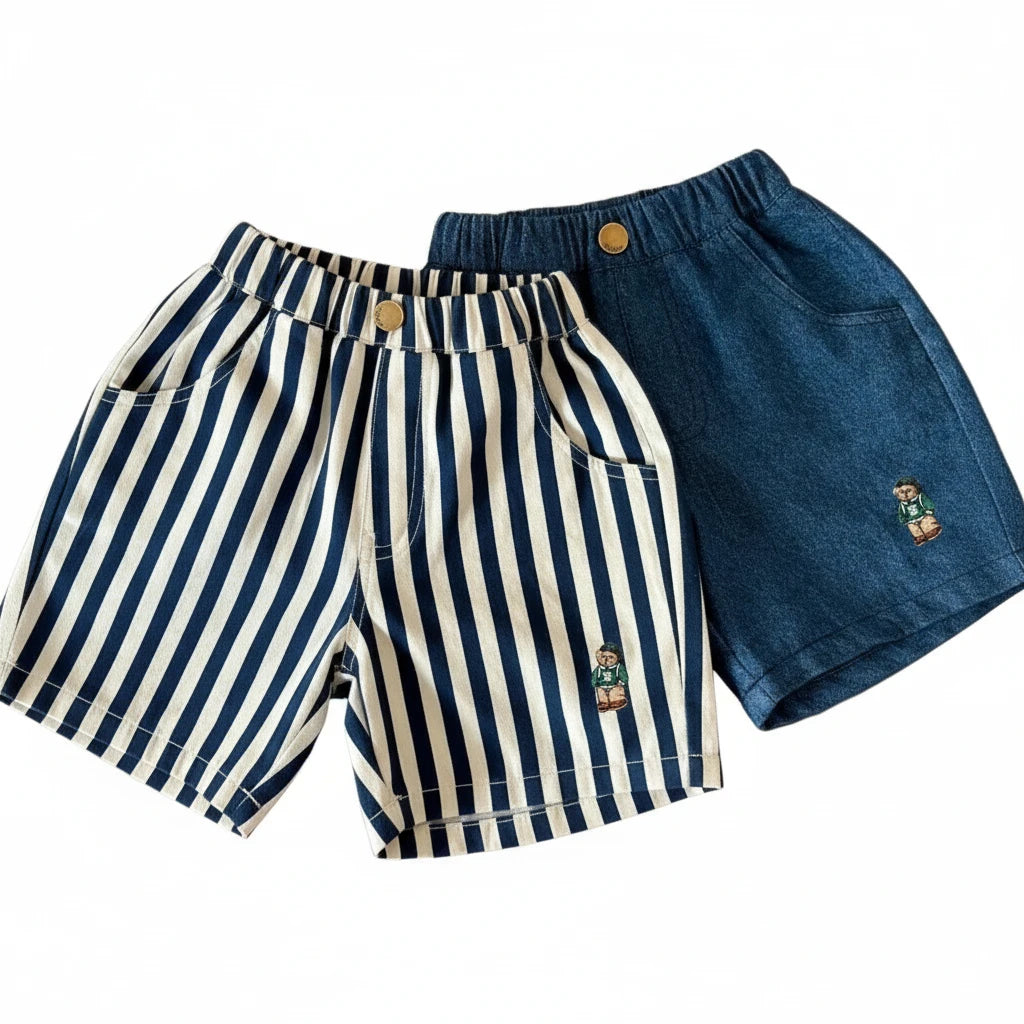 Classic Stripe Cotton Shorts | 12M–5Y