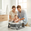 Foldable Baby Bath with Non-Slip Pillow & Thermometer | Birth to 3 Years