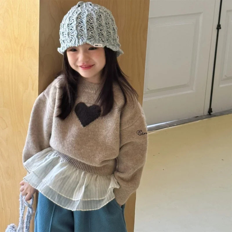 Girls Knitted Pullover Sweater