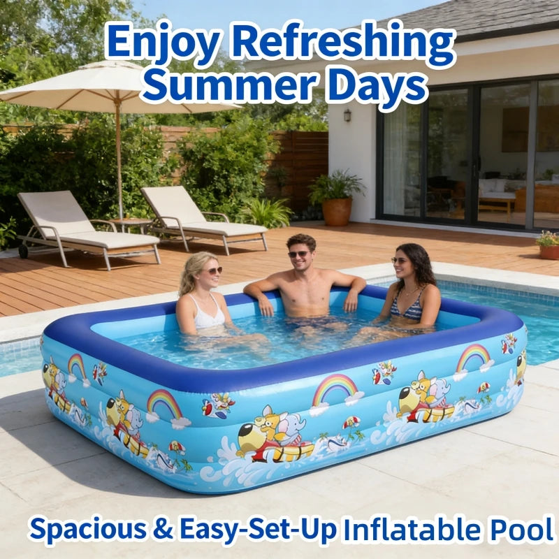 Premium Large Inflatable Swimming Pool | Garden & Outdoor Family Fun