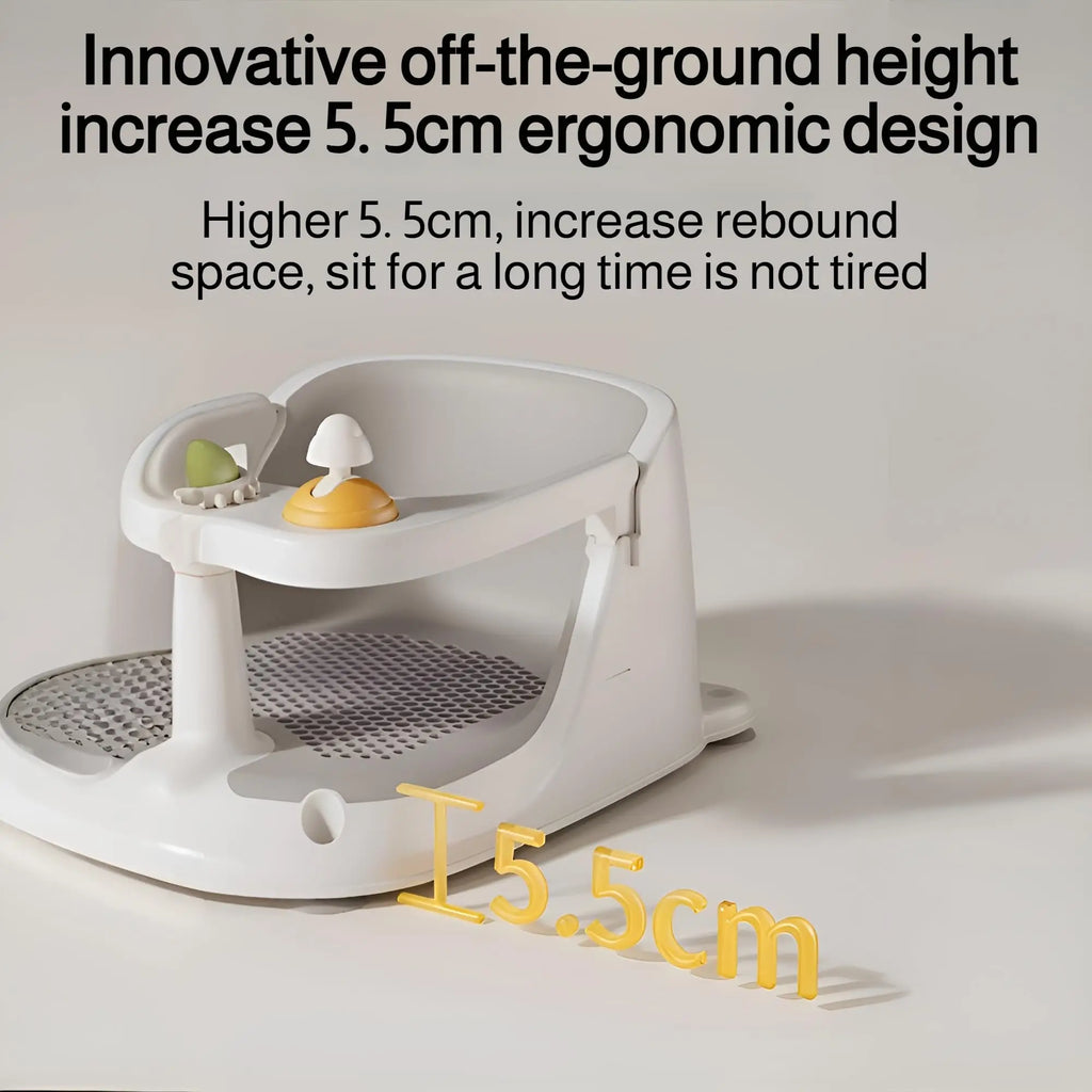 Baby Bath Seat 0–36 Months | Non-Slip with Temperature Sensing