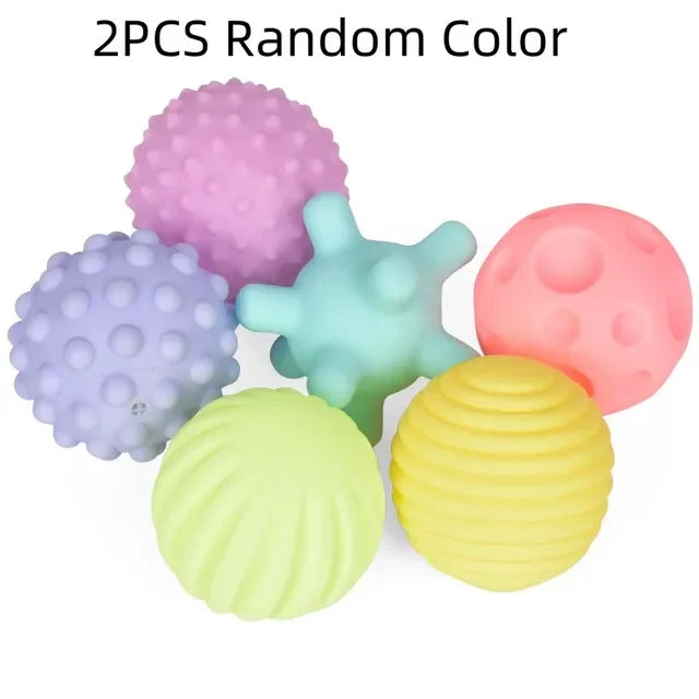 Soft Sensory Ball Set – Baby Bath & Rattle Toy