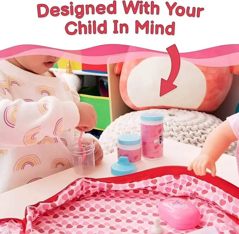 Playing house toy18-piece Baby Doll Accessories Set Girls' home game simulation realistic toy gift Perfect for Children and Girl