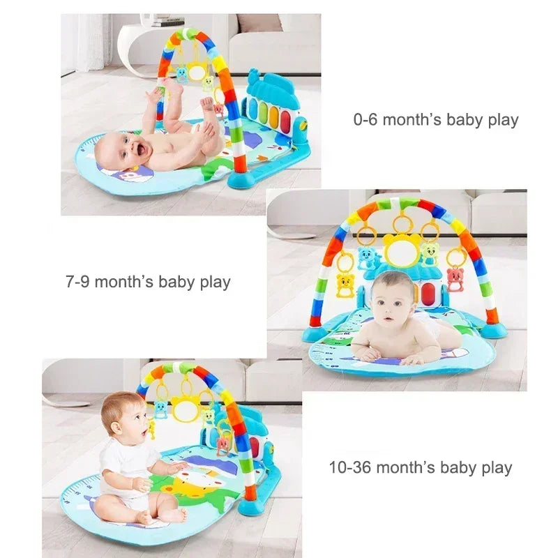Baby Activity Gym with Musical Piano Play Mat