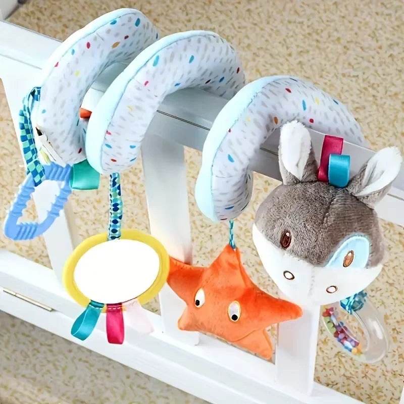 Baby Plush Spiral Activity Toy | Pram & Crib Hanging Mobile