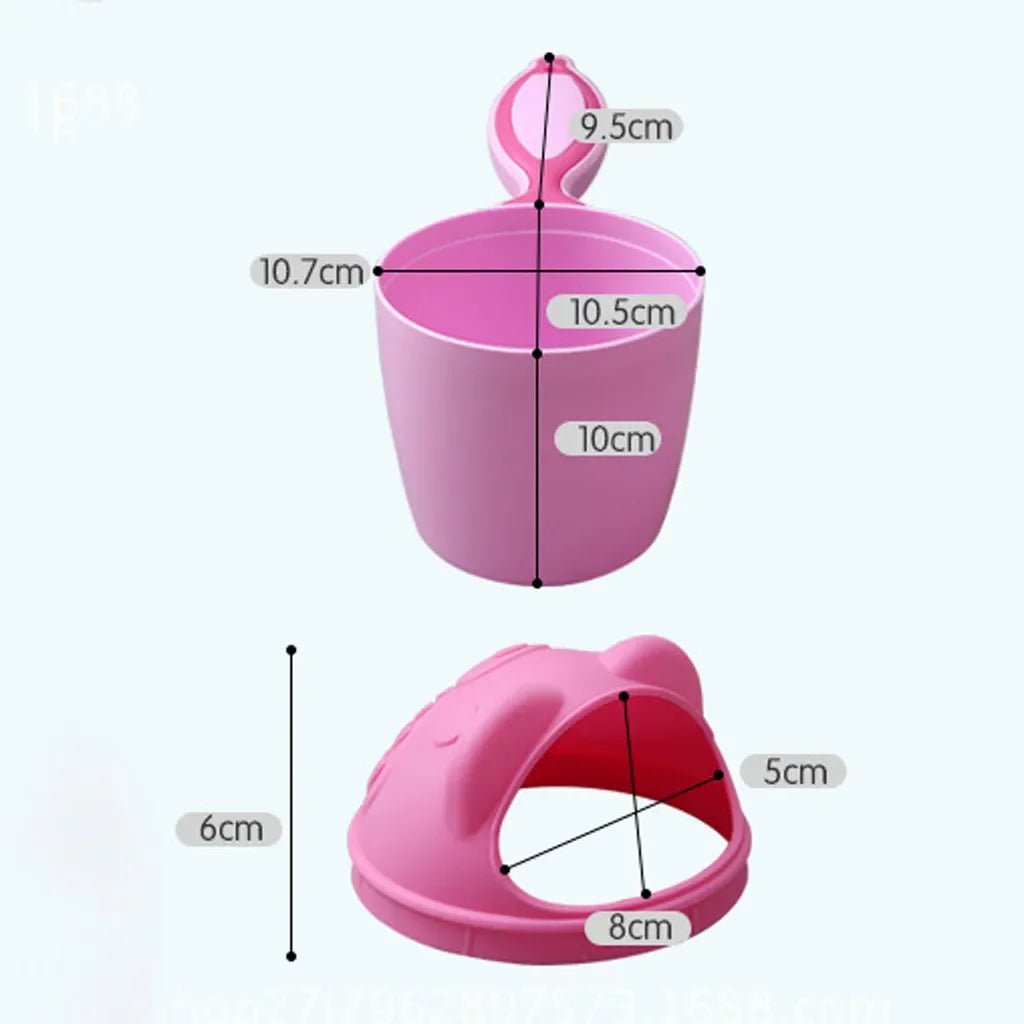 Cute Cartoon Baby Bath Caps Toddle Shampoo Cup Children Bathing Bailer Baby Shower Spoons Child Washing Hair Cup Kids Bath Tool