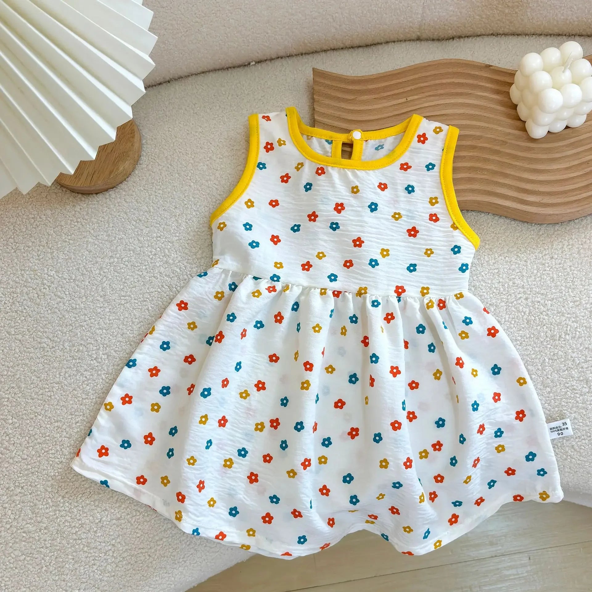 Baby Girl Printed Sleeveless Princess Dress