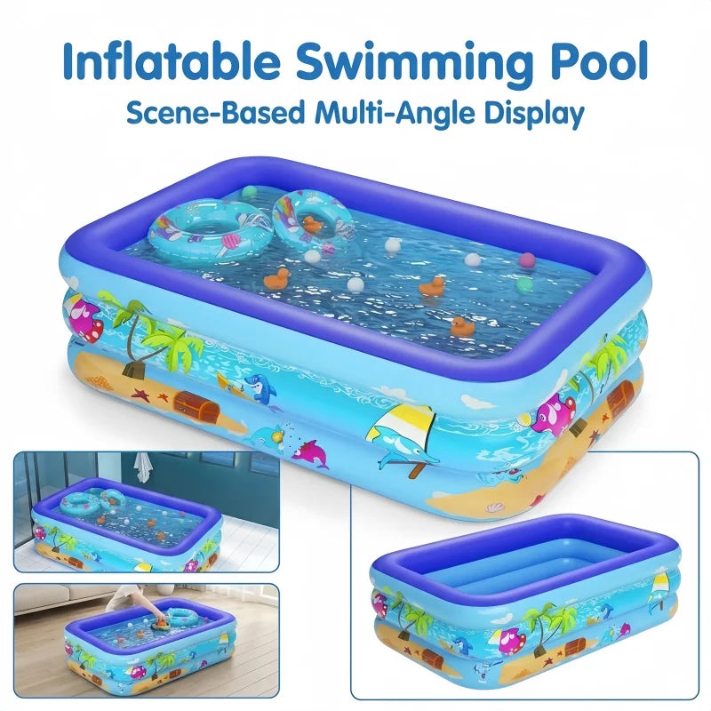 Kids Inflatable Swimming Pool | Indoor & Outdoor PVC Pool