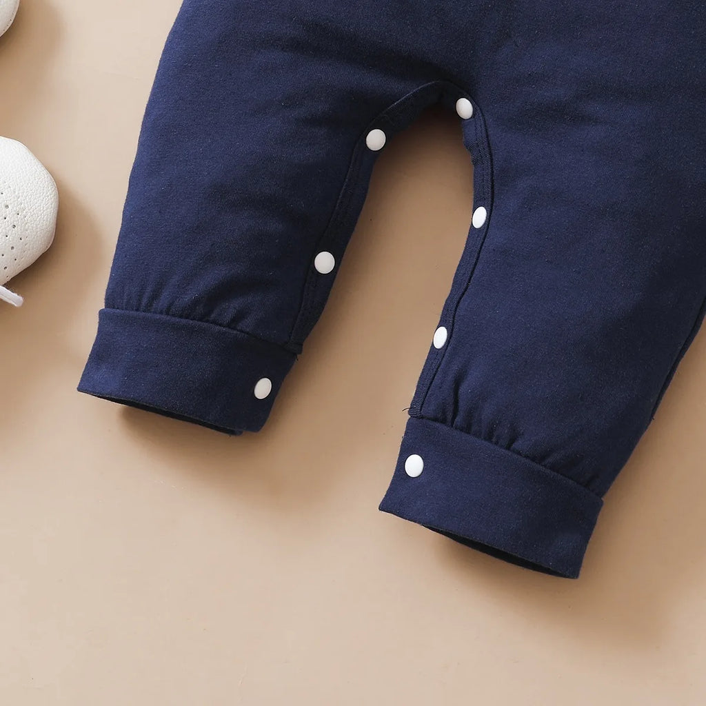 Baby Boy Letter Print Romper with Hat (0-12M)