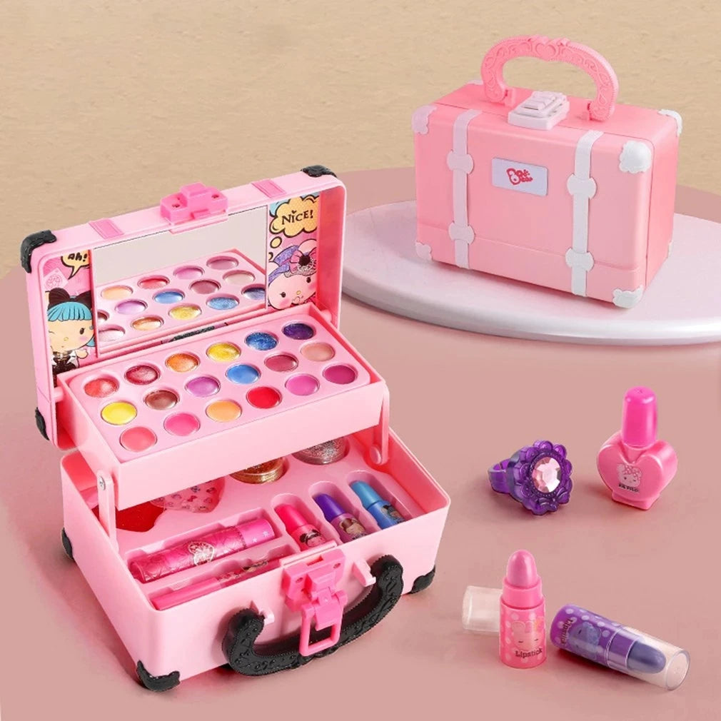 Girls Pretend Play Makeup Set | Safe & Washable Cosmetics Kit
