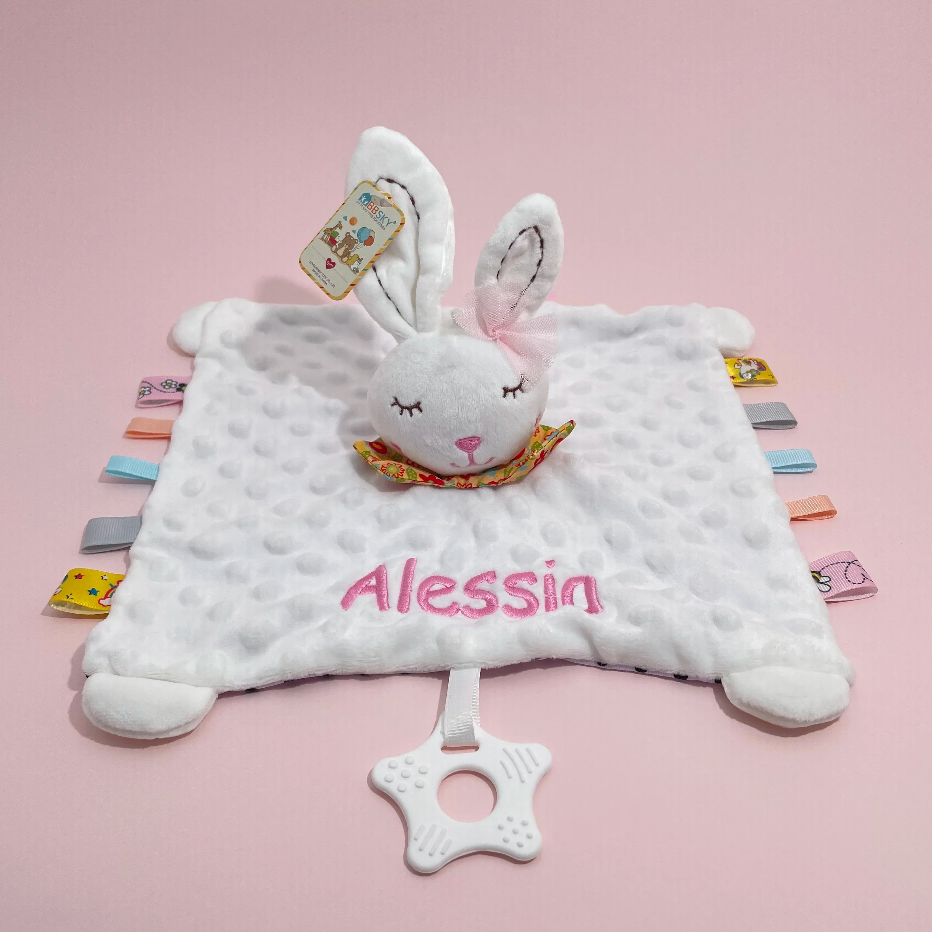 Personalised Soft Plush Baby Blanket with Name – Custom Newborn Gift