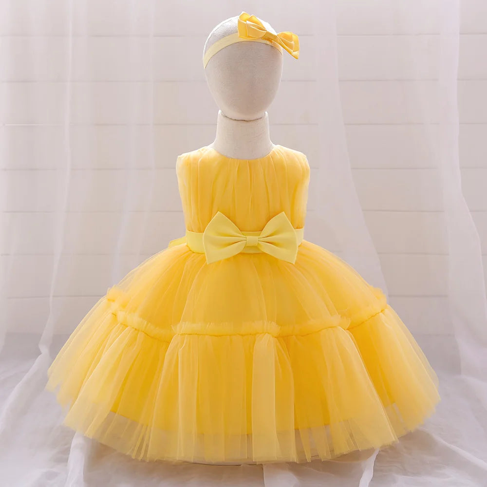 Baby Girls Tulle Ball Gown Dress | Birthday, Baptism & Wedding Party Dress 3M–5Y