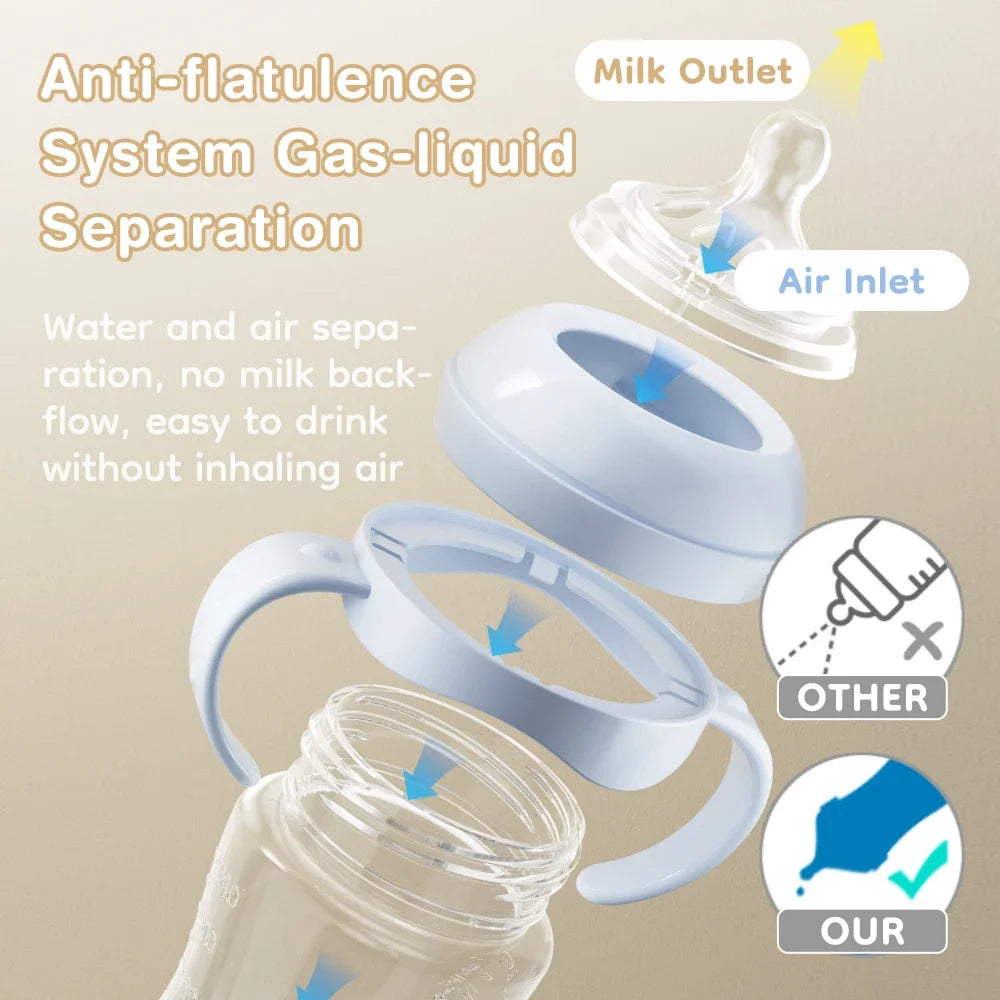 150/240/330ML Baby PP Bottle Newborn Baby Bottle with Handle Milk BottleFeeding Baby Bottles Newborn Feeding Supplies BPA-Free
