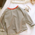 Kids Striped Long Sleeve T-Shirt – Pure Cotton Unisex Baby & Toddler Top