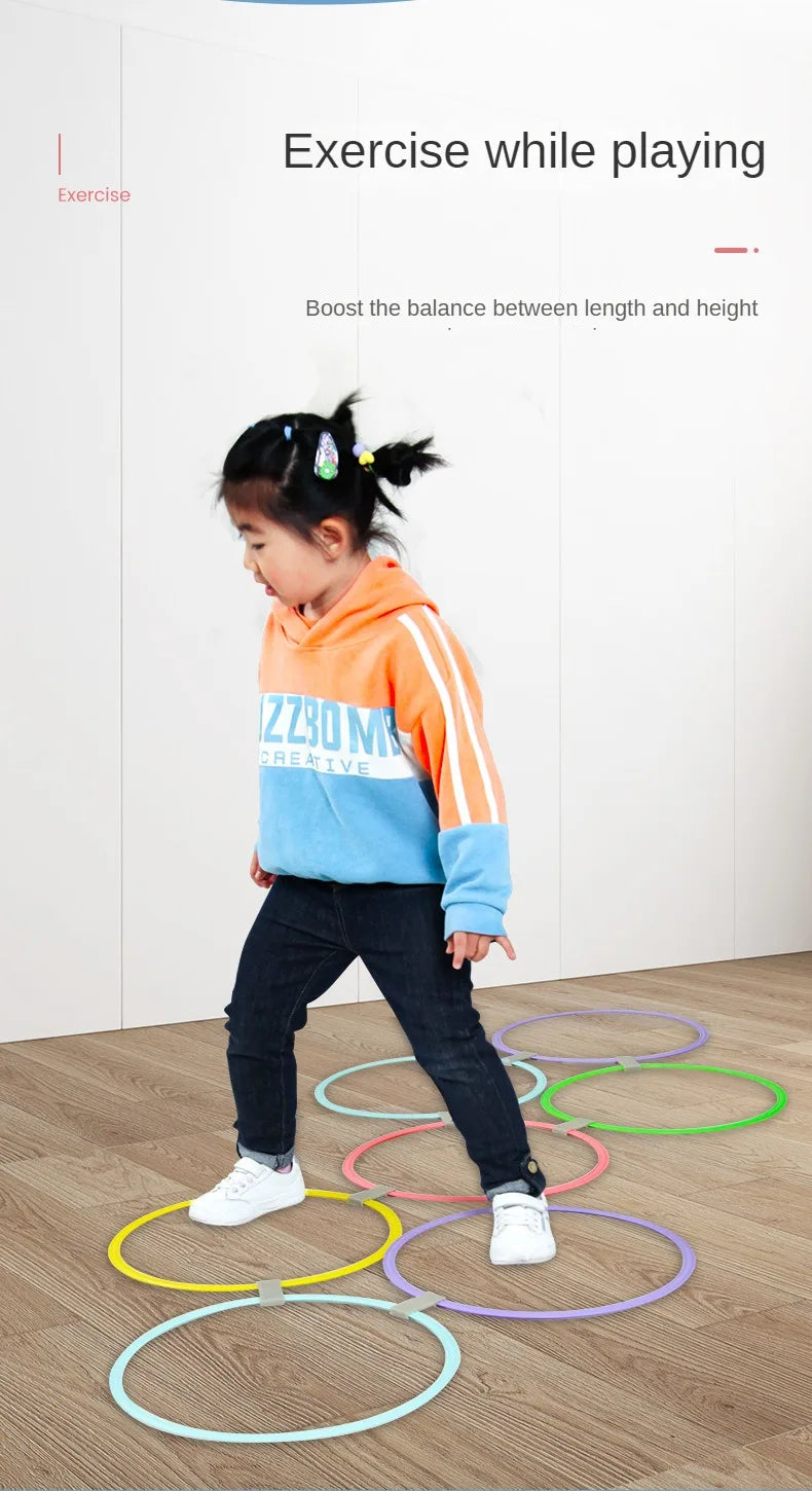 Kids Outdoor Hopscotch Ring Set – 10 Hoops for Active Play