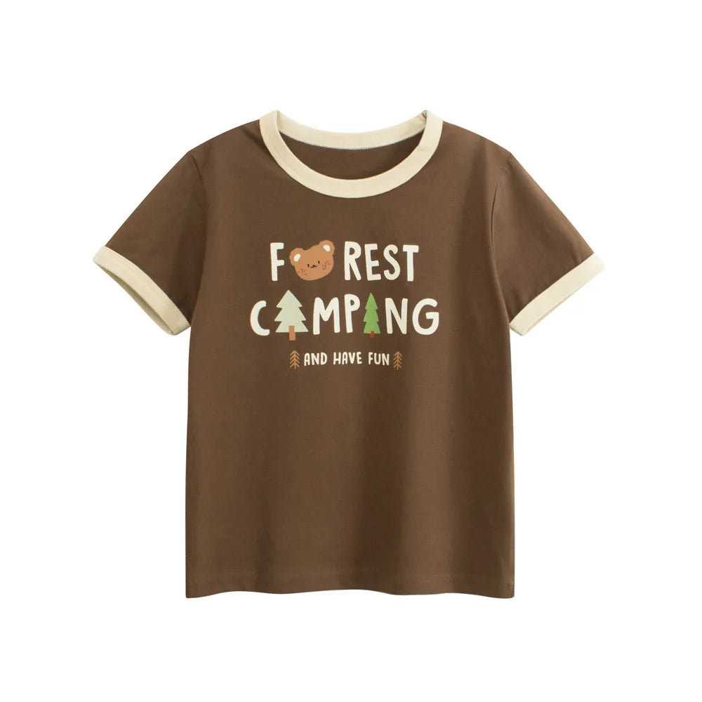 Girls' Cartoon Print T-Shirt | 100% Cotton Short Sleeve Top Ages 1–9