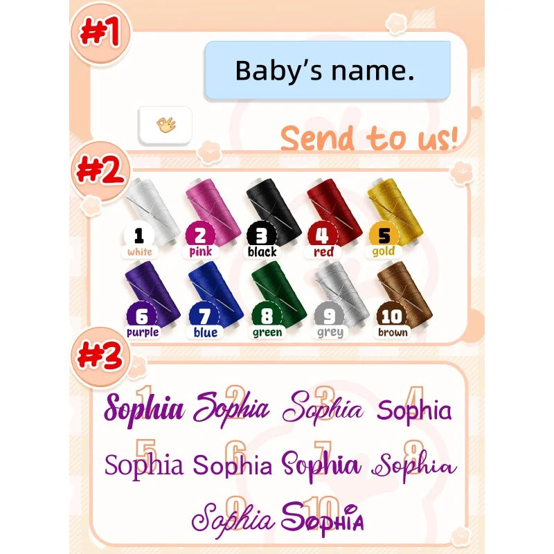 Personalised Soft Plush Baby Blanket with Name – Custom Newborn Gift