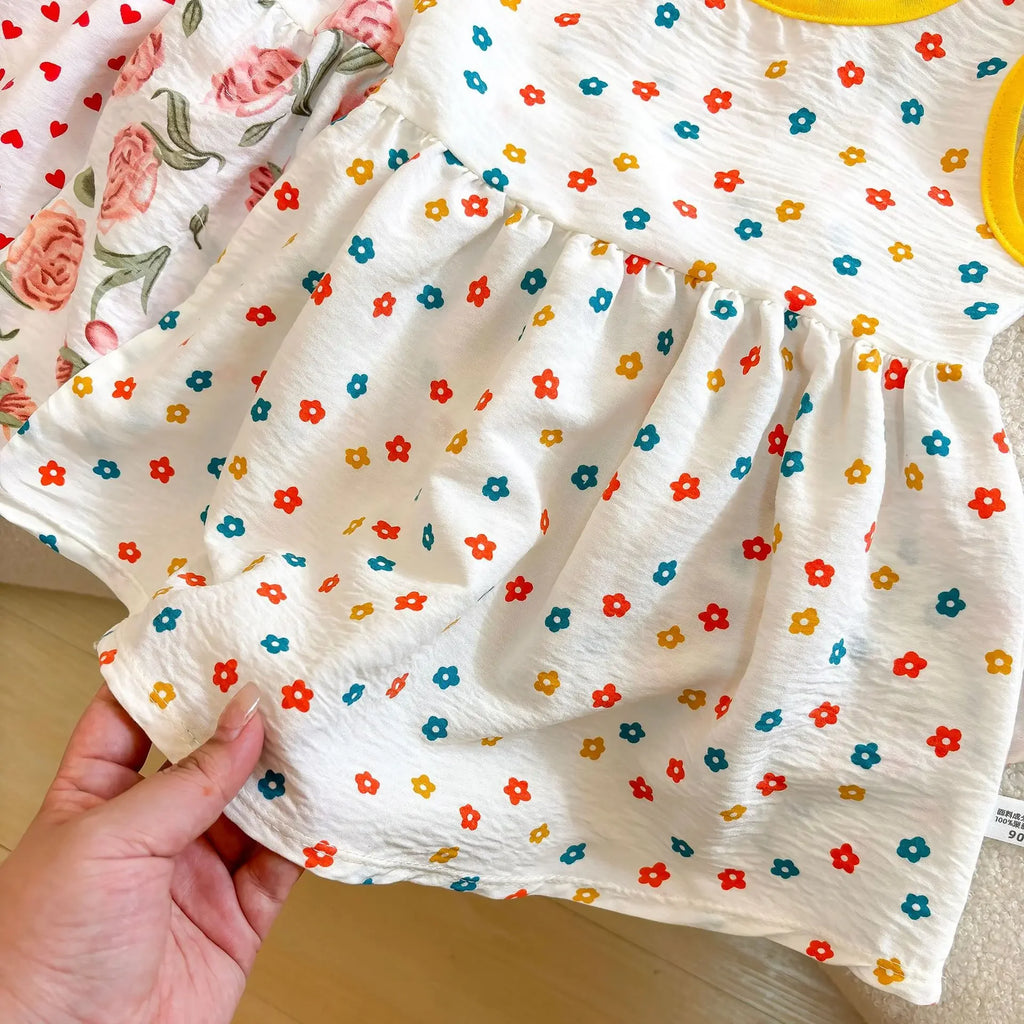 Baby Girl Printed Sleeveless Princess Dress