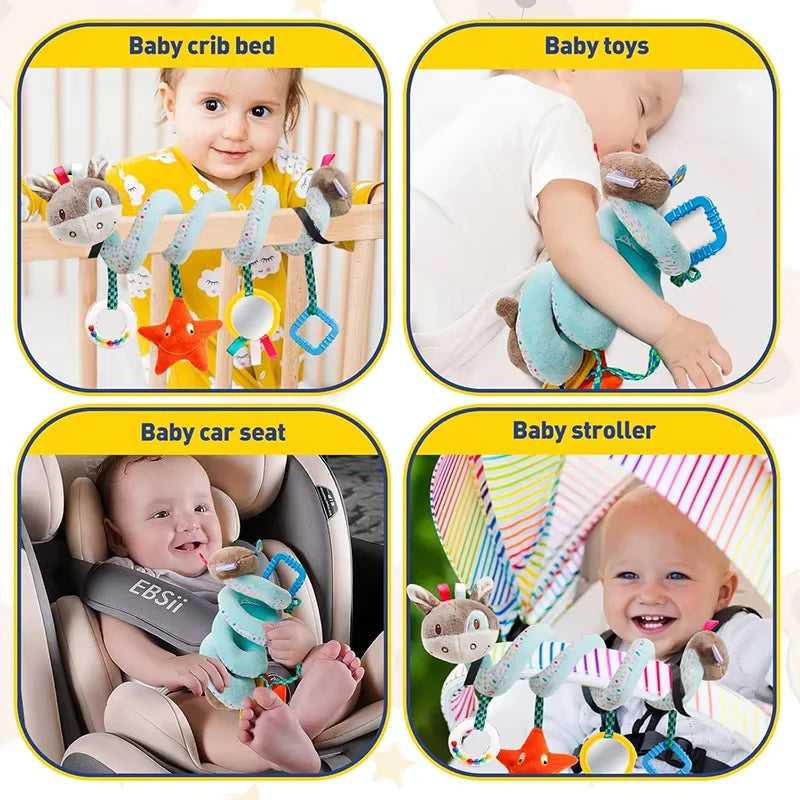 Baby Plush Spiral Activity Toy | Pram & Crib Hanging Mobile