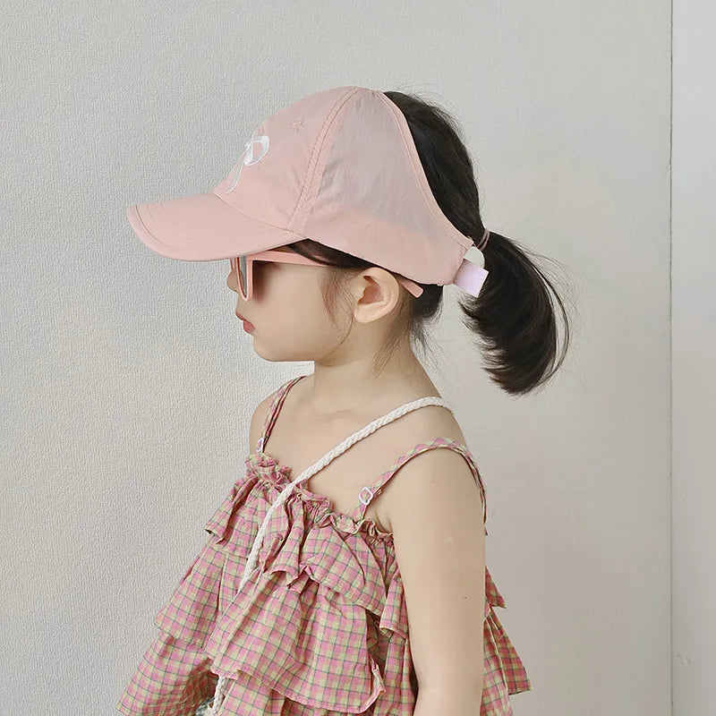 Girls' Sun Hat | Adjustable Baseball Cap with Bow | UV Protection | Ages 2–8