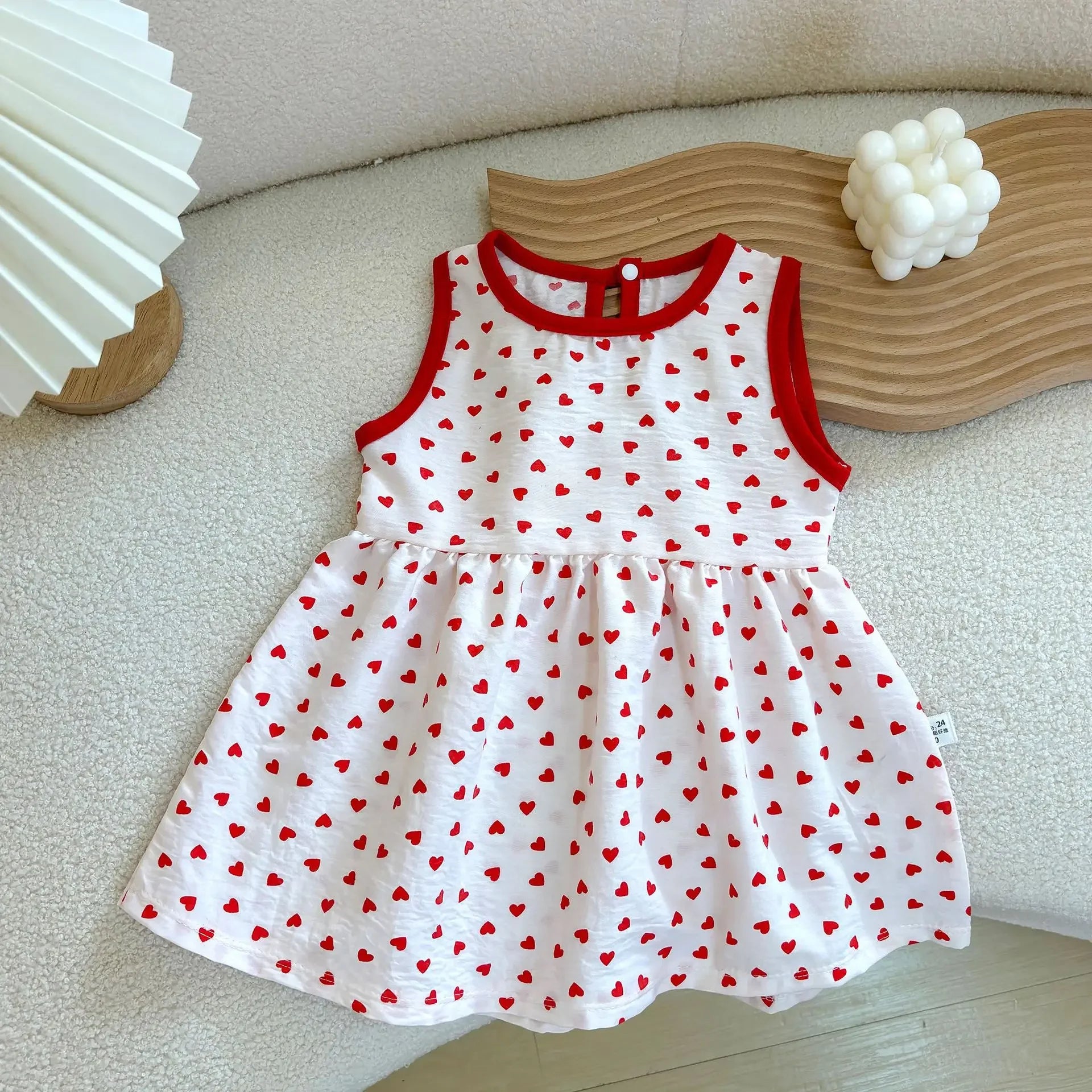 Baby Girl Printed Sleeveless Princess Dress