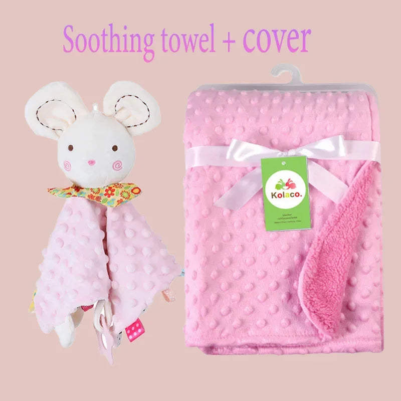 Personalised Soft Plush Baby Blanket with Name – Custom Newborn Gift