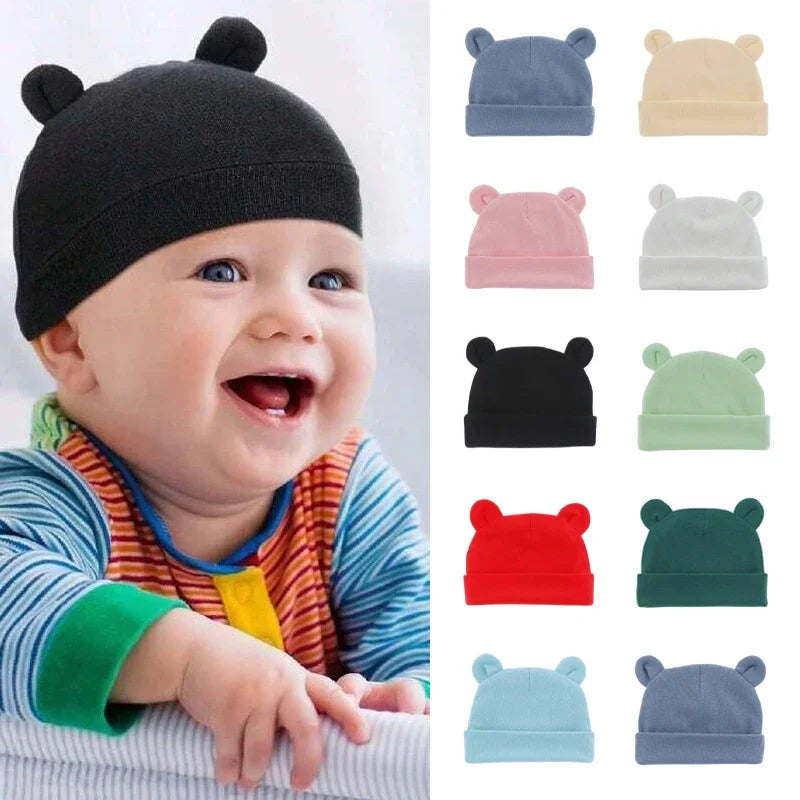 Baby Bear Hat | Soft Cotton | Newborn & Infant | Unisex