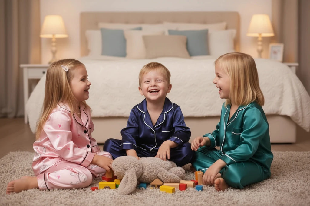 Kids Silk Satin Pyjama Set