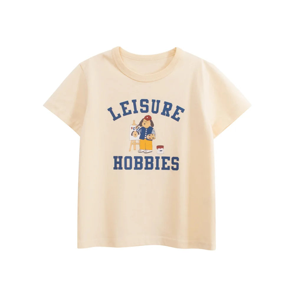 Girls' Cartoon Print T-Shirt | 100% Cotton Short Sleeve Top Ages 1–9